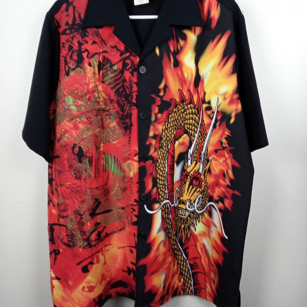 Vintage Dragon print button up.